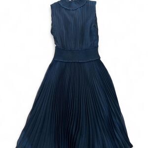 Nanette-lepore Women's Navy Pleated Dress